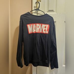 Marvel Black Shirt with Red and White Logo